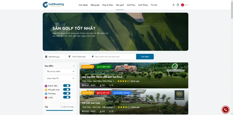 Chức năng của Website - APP Đặt Golf Hiện Đại cần có những gì?